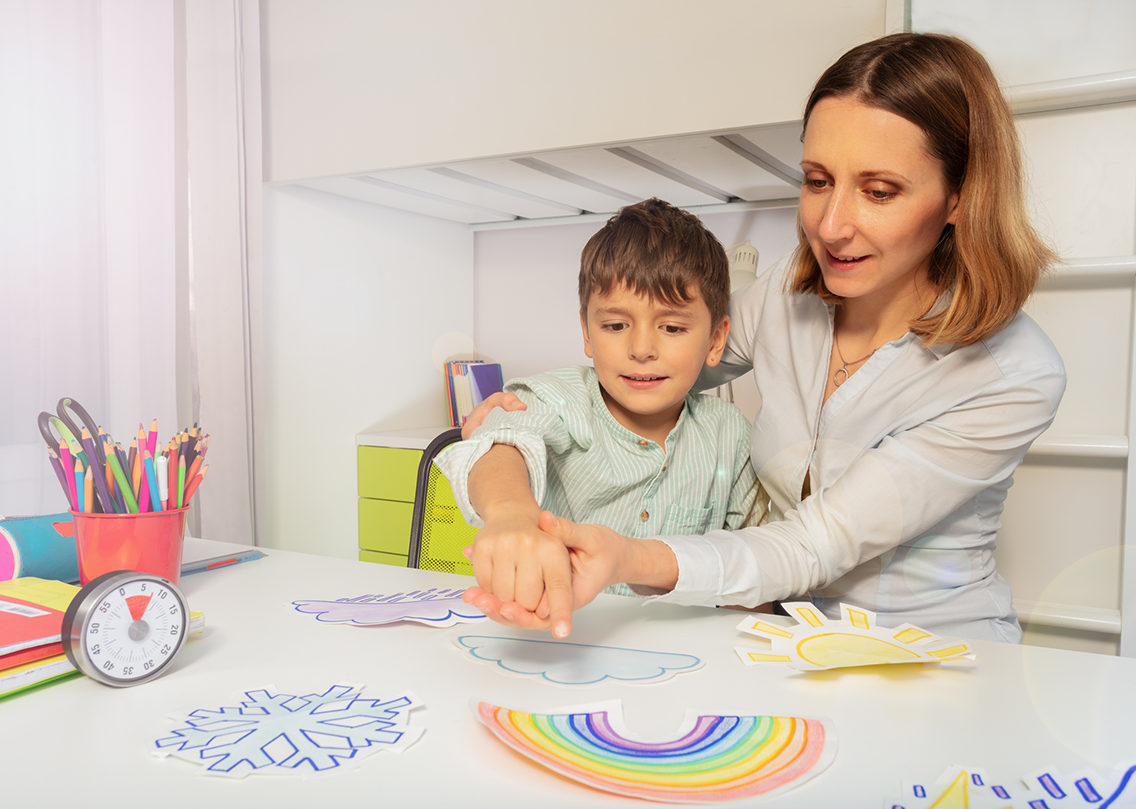 Child in ABA therapy